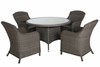 Paris Round Rattan Dining Set with Imperial Chairs