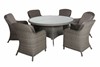 Paris Round Rattan Dining Set with Imperial Chairs