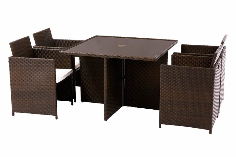 Nevada Rattan Cube Patio Dining Set