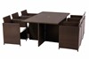 Nevada Rattan Cube Patio Dining Set