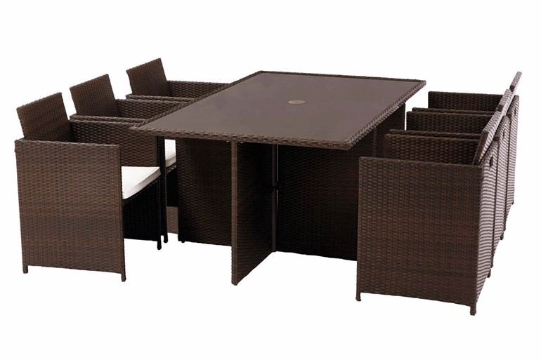 Nevada Rattan Cube Patio Dining Set