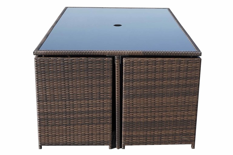 Nevada Rattan Cube Patio Dining Set