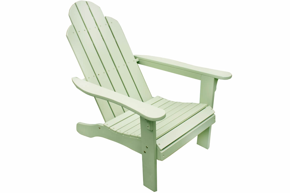 View Porto Acacia Hardwood Green KD Adirondack Outdoor Garden Chair Slatted Seat Backrest Enables Quick Drying From Rainfall Ergonomic Seat information