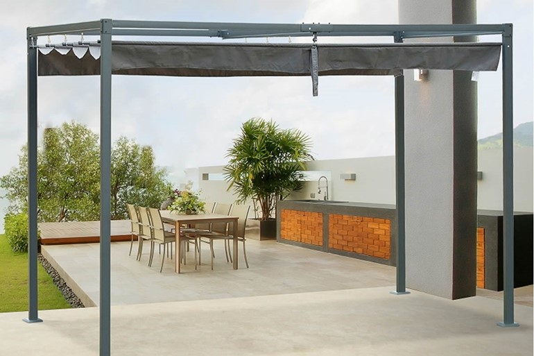 Wenlock Retractable Canopy Metal Pergola