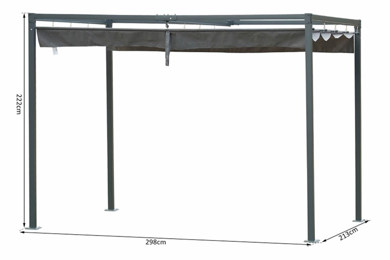 Wenlock Retractable Canopy Metal Pergola