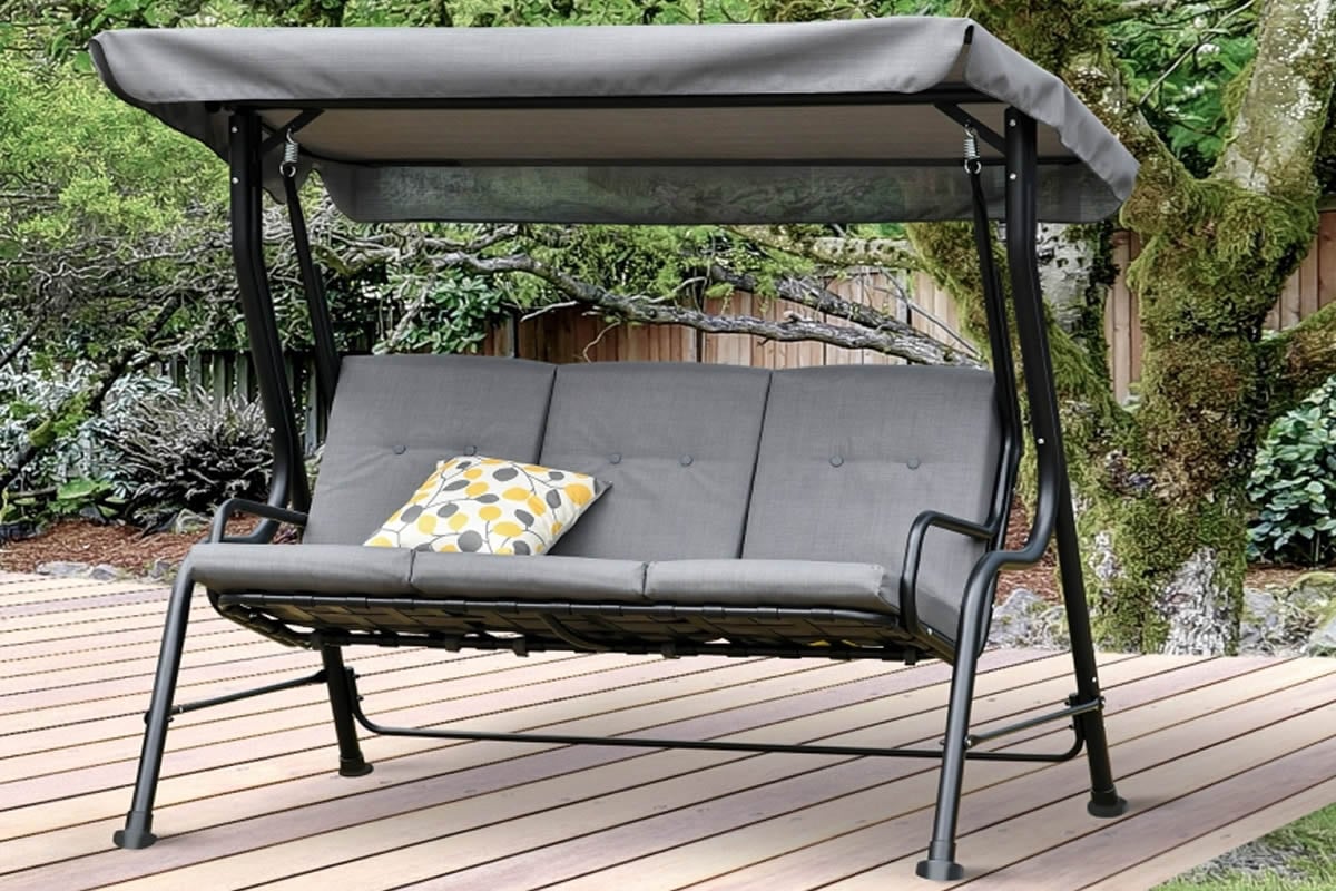 Garden swing seat grey hot sale