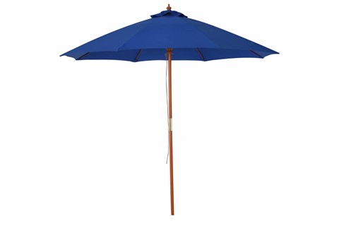 Luna Blue 2.5m Wooden Garden Parasol