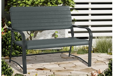 Bostock Black 2 Seater Garden Bench