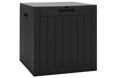 Black Outdoor Storage Box With Handles & Lockable Lid