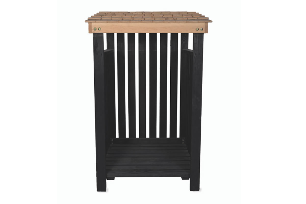 View The Chelwood Modern Outdoor Log Store Is Crafted From Black Stain Spruce Wood With A Slatted Frame Shingled Roof Which Will Keep logs Dry information