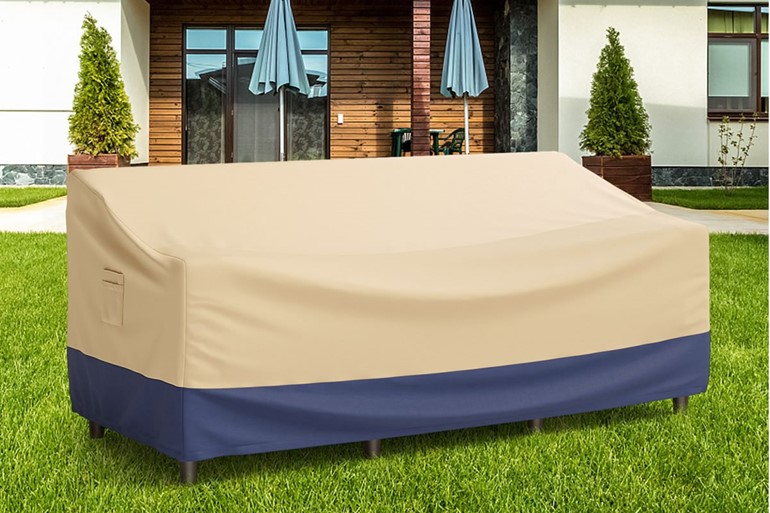 3-Seater Polyester Outdoor Sofa Cover - W192cm x D109cm x H79cm