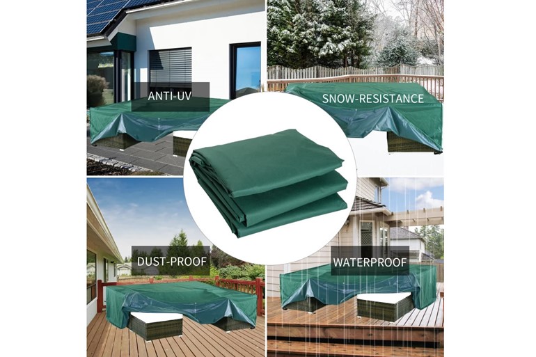 PE Outdoor Rectangle Furniture Cover - W222cm x D155cm x H67cm