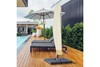 Beige PVC Garden Parasol Furniture Cover - H220cm x W56cm x D56cm