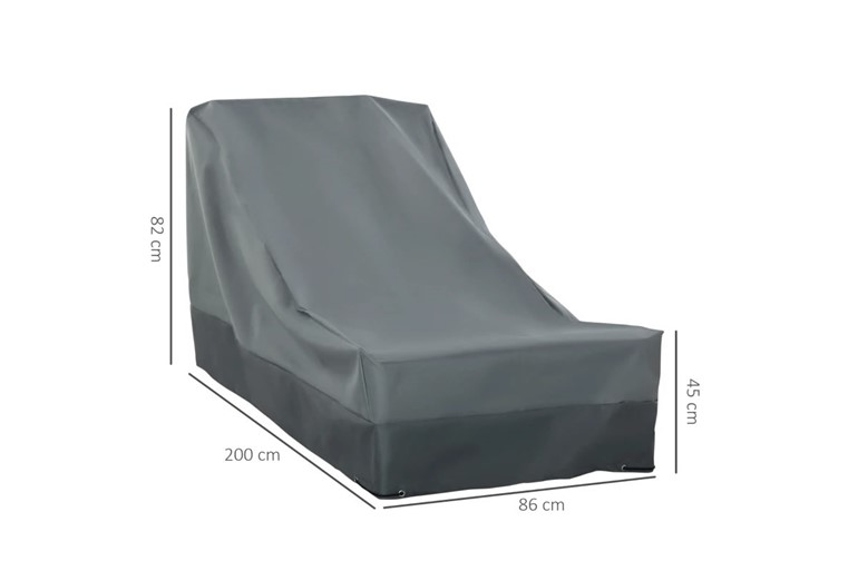 Oxford Rectangular Sun Lounger Furniture Cover - H82cm x W86cm x D200cm