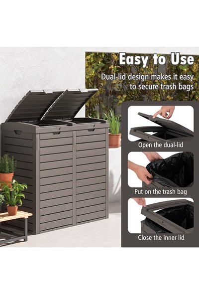 Leiston Double Outdoor Storage Bin